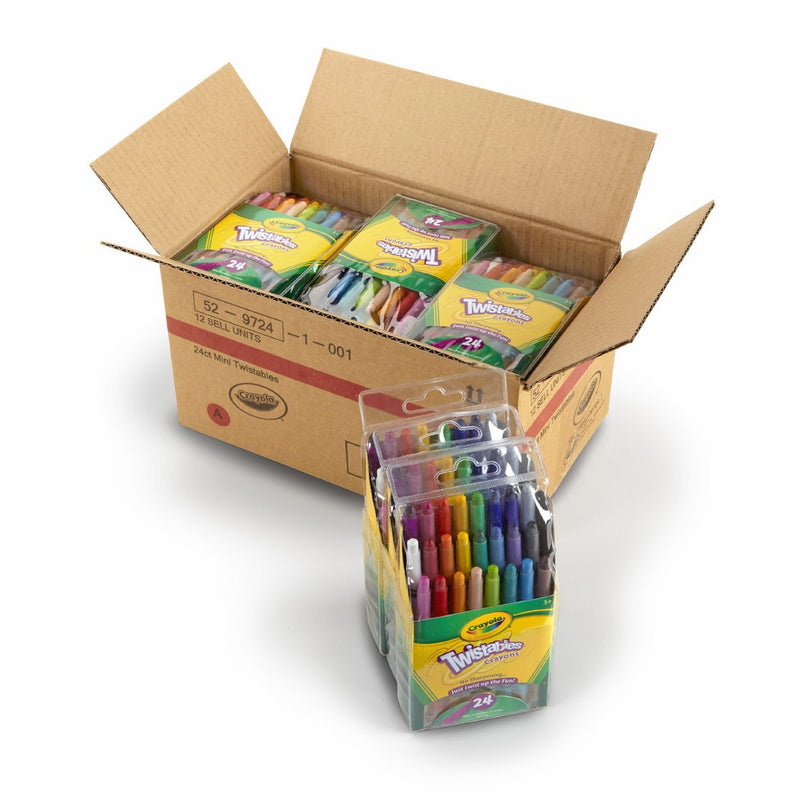 Crayola Mini Twistable Crayons, (24 Colors per case) - Case of 12