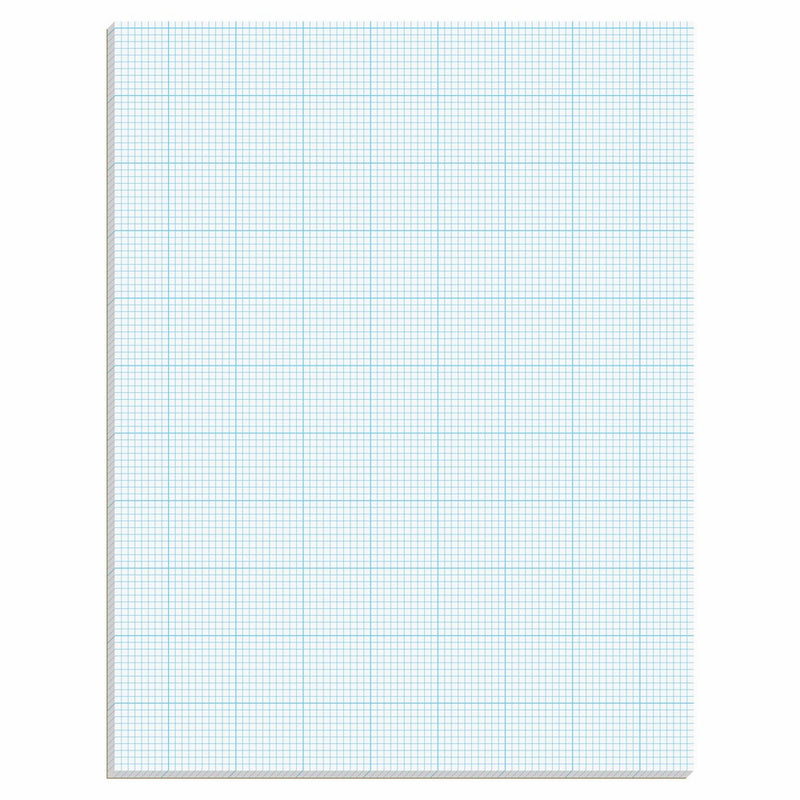 TOPS Cross-Section Pads, 8-1/2" x 11", Glue Top, Graph Rule (10 x 10), 50 Sheets (35101)