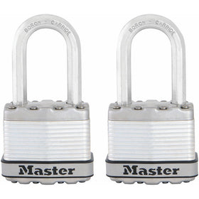 Master Lock Padlock, Magnum Laminated Steel Lock, 1-3/4 in. Wide, M1XTLF (Pack of 2-Keyed Alike)