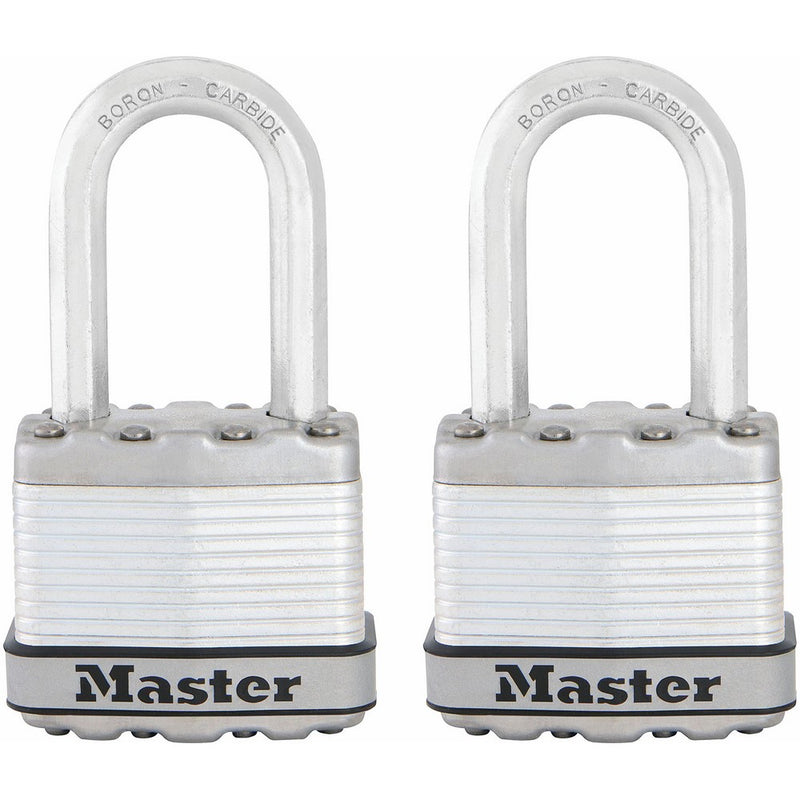 Master Lock Padlock, Magnum Laminated Steel Lock, 1-3/4 in. Wide, M1XTLF (Pack of 2-Keyed Alike)