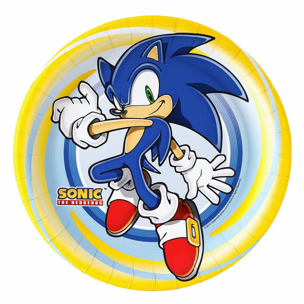 Sonic the Hedgehog Party Supplies - Dinner Plates (8)