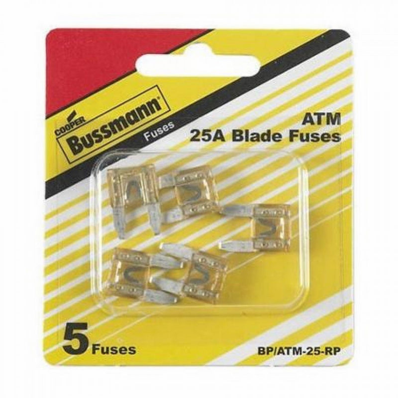 Bussman BP/ATM-25 RP 25 Amp Mini Fuses 5 Count