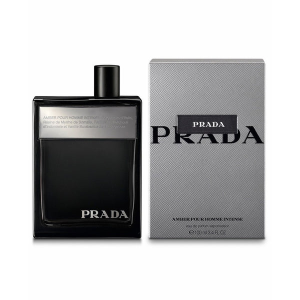 Prada Intense Eau De Parfum Spray for Men, Amber, 3.4 Ounce