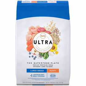 Nutro ULTRA Large Breed Puppy Dry Dog Food—The Superfood Plate: Trio of Proteins From Chicken, Lamb and Salmon, 30 Pound Bag
