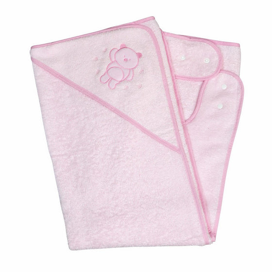 Clevamama Splash and Wrap Baby Bath Towel (Hood, Pink)