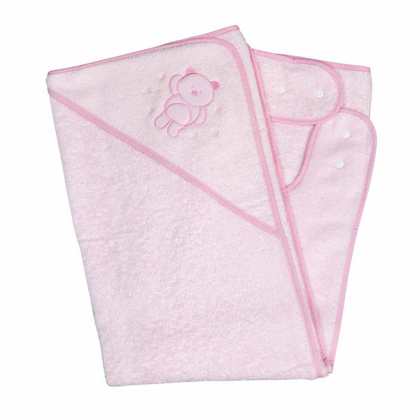 Clevamama Splash and Wrap Baby Bath Towel (Hood, Pink)