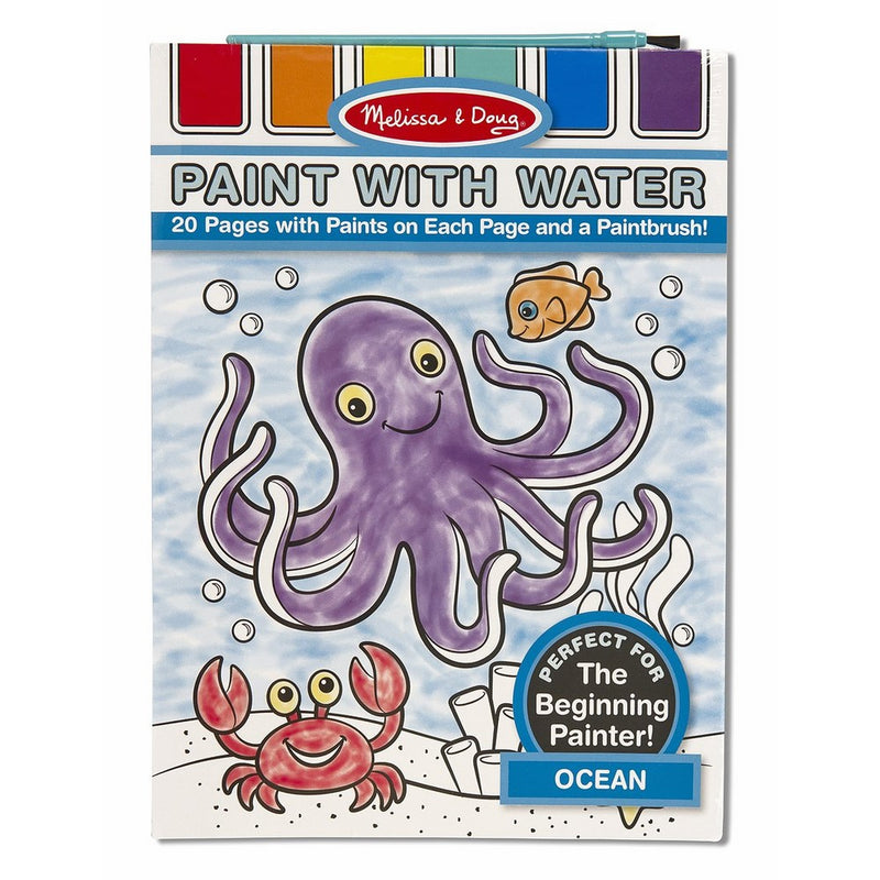 Melissa & Doug Paint With Water Activity Book - Ocean (20 Pages)