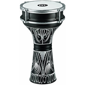 Meinl Percussion HE-122 Hand Engraved Aluminum Darbuka With Synthetic Head, 6.5-Inch