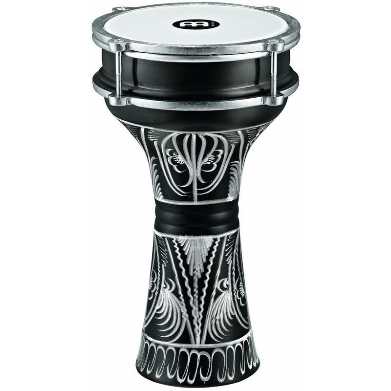 Meinl Percussion HE-122 Hand Engraved Aluminum Darbuka With Synthetic Head, 6.5-Inch