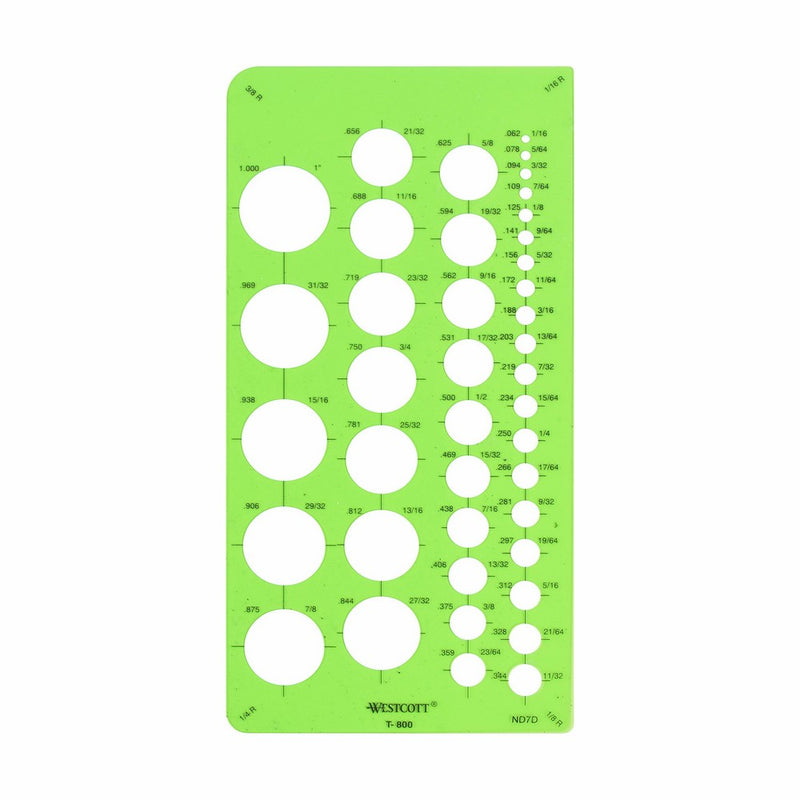 Westcott Circle Template, Small (T-800)