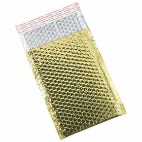 Aviditi GBM0711GD Glamour Bubble Mailer, 11" Length x 7-1/2" Width, Gold (Case of 72)