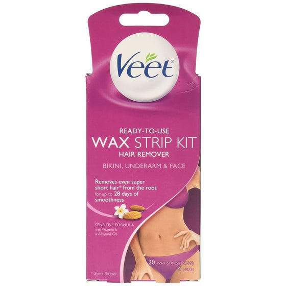 Veet Wax Strips Hair Remover - 20 ct