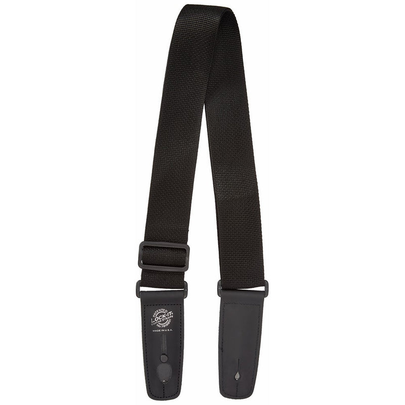 Lock It LIS001P2BLK Professional 2" Polypro Strap with Locking Ends, Black