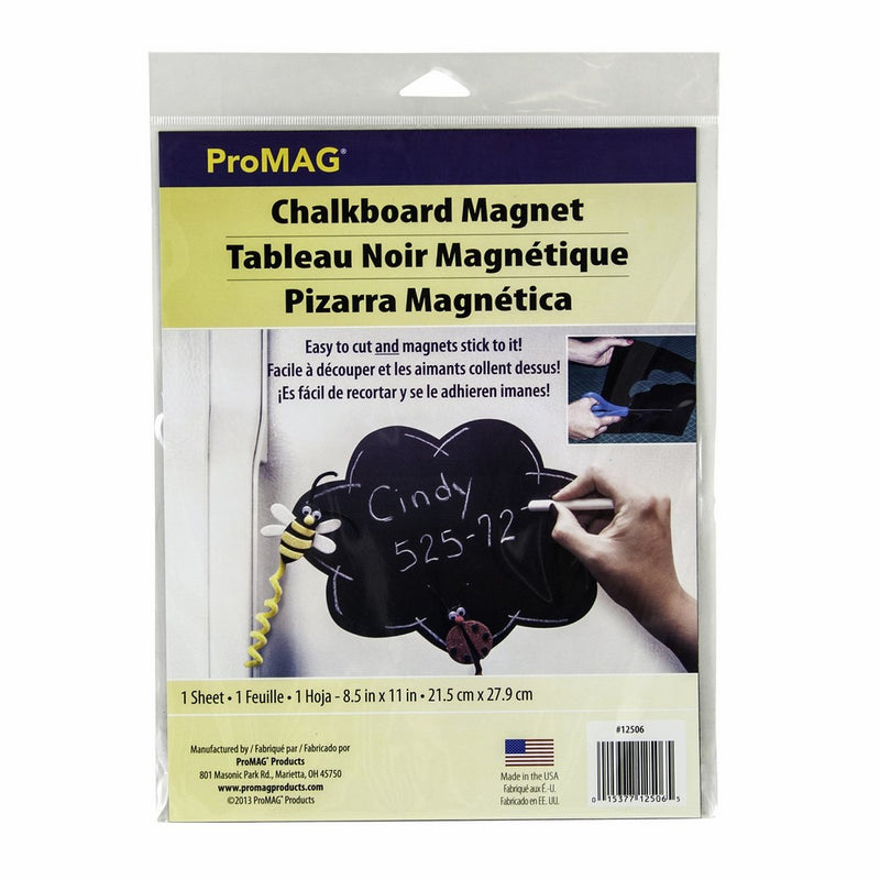 ProMag Chalkboard Magnet Sheet, .030 by 11 by 8.5-Inch 1-Pack-