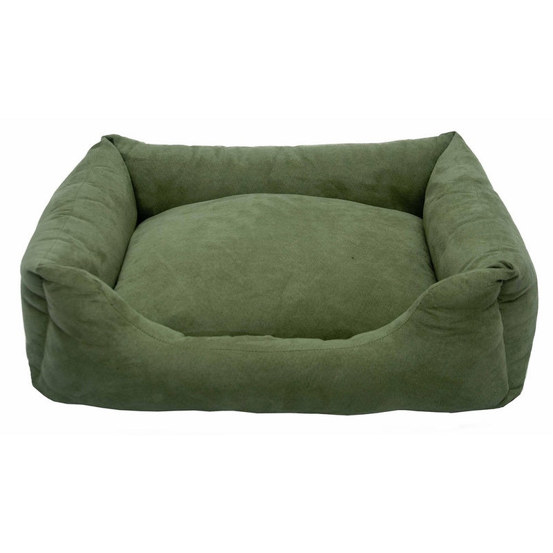 Iconic Pet Luxury Swaddlez Bolster Pet Bed, Medium, Moss