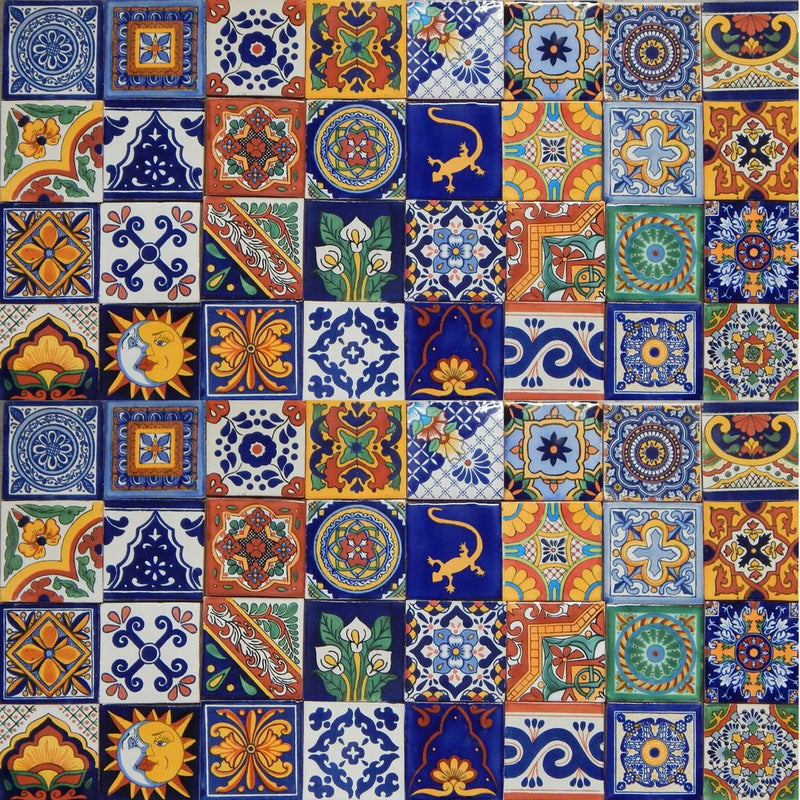 100 Mexican Ceramic Tiles Handmade Talavera Tiles