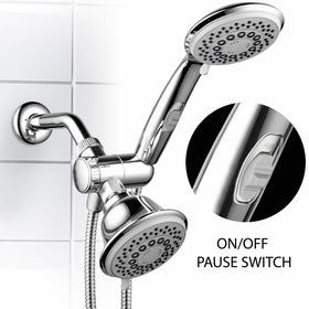 HotelSpa 30-setting Ultra-Luxury Spiral 3-way Combo with Pause Switch/Chrome