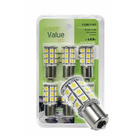 (1) 6 pk 1156/1141 Base LED Replacement Bulb 250 LUM 10-24v Warm White 25009V (total 6 bulbs)