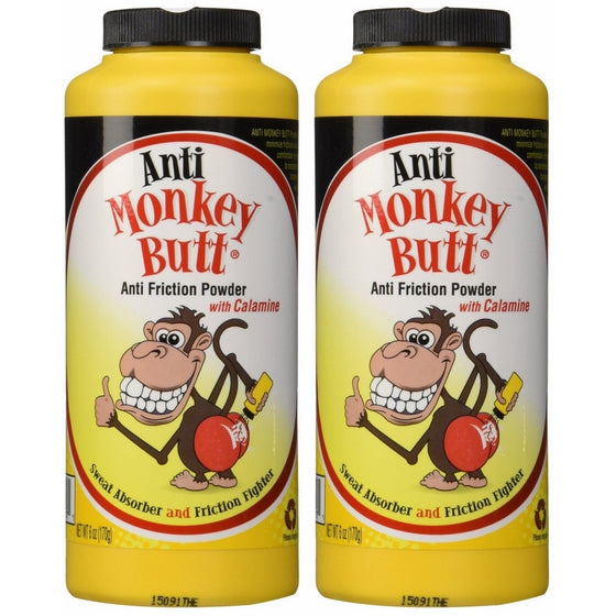 Anti Monkey Butt Powder with Calamine, 6 Ounce (Pack of 2)