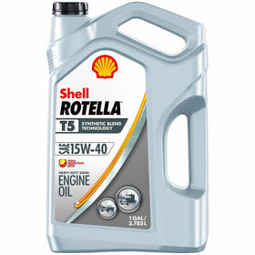 Shell ROTELLA T5 15W-40 Synthetic Blend Diesel Engine Oil, 1 Gallon