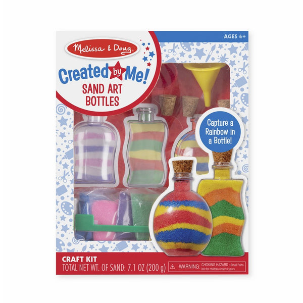 Melissa & Doug Sand Art Bottles Craft Kit: 3 Bottles, 6 Bags of Colored Sand, Design Tool