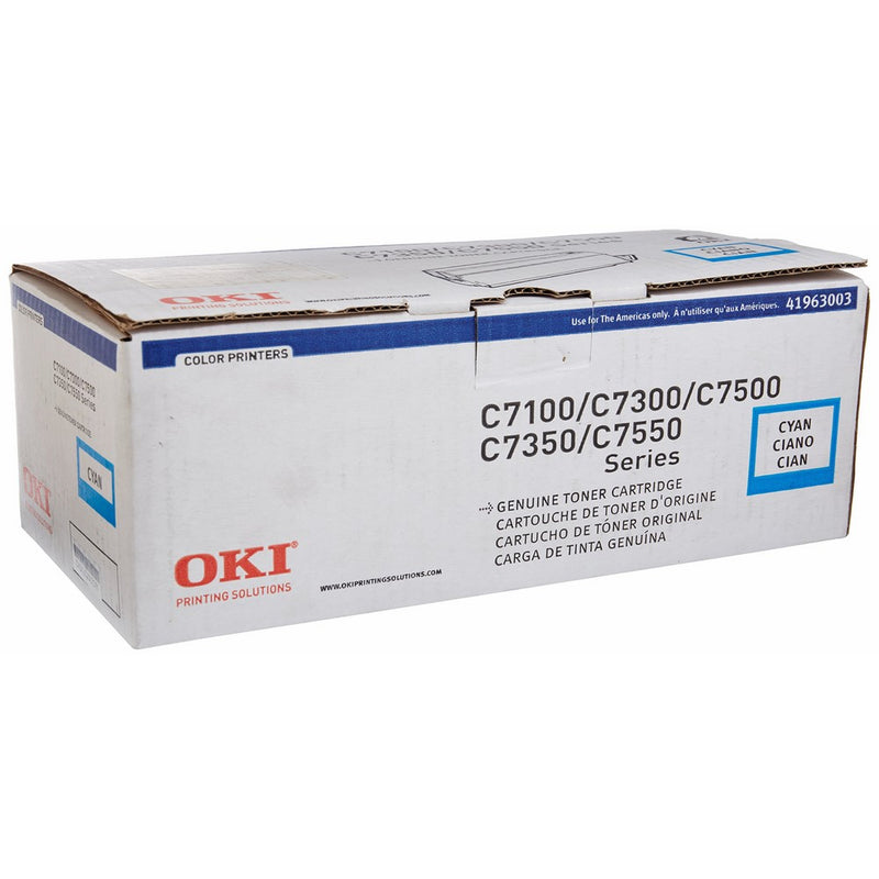 Oki Cyan Toner Cartridge, 10000 Yield (41963003)