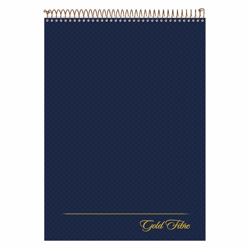 AMPAD Gold Fibre Project Planner, Top-Wire Bound, 8-1/2" x 11-3/4", Project Rule, Navy Cover, 70 Sheets (20-815)