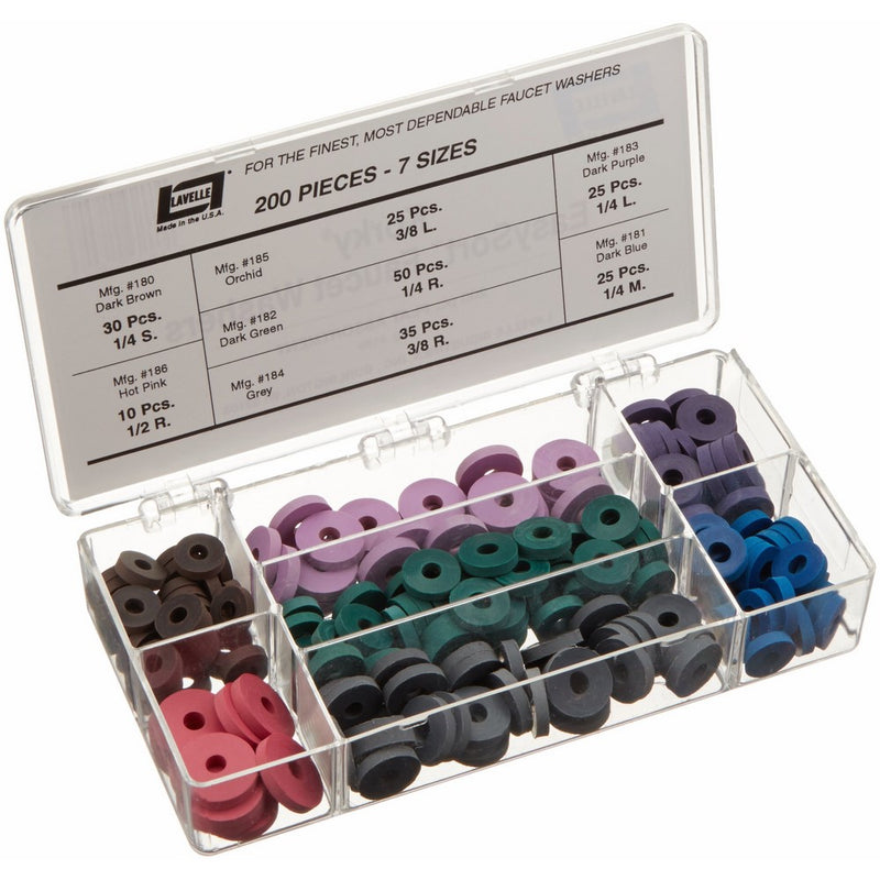 Faucet Washer Kit 200 Pcs Flat