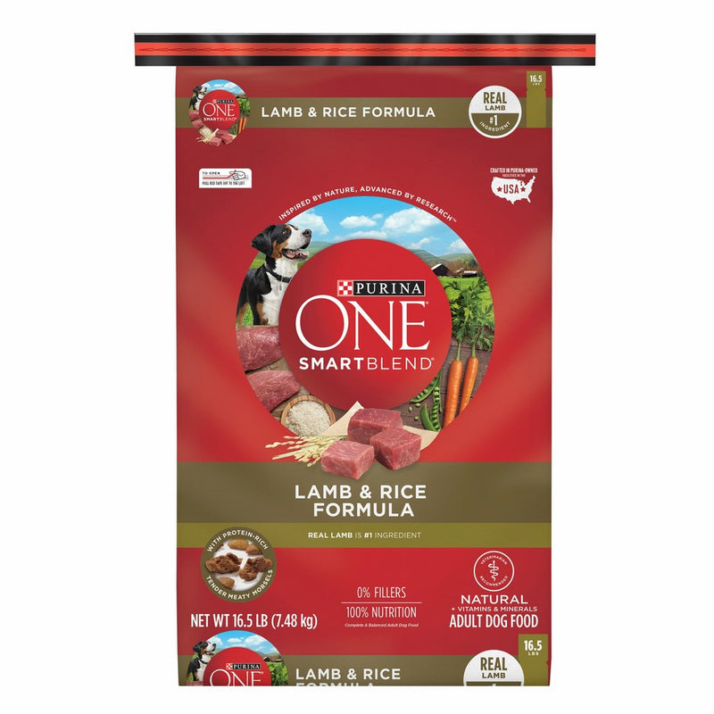 Purina ONE SmartBlend Natural Lamb & Rice Formula Adult Dry Dog Food - 16.5 lb. Bag