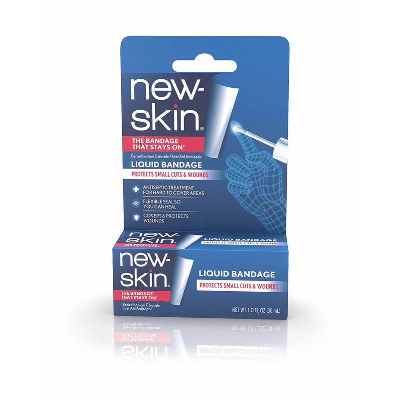 New-Skin Liquid Bandage1.0 FL OZ (Pack of 4), Liquid Bandage for Hard-to-Cover Cuts, Scrapes, Wounds, Calluses, and Dry, Cracked Skin