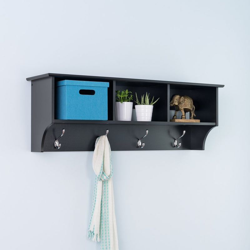 Prepac Entryway Cubbie Shelf, Black