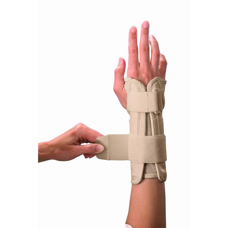 Mueller Wrist Stabilizer, Small/Medium, Beige, 1-Count Package