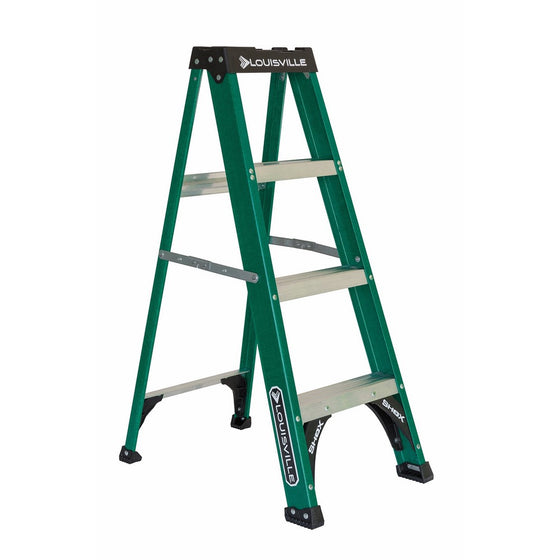 Louisville Ladder FS4004 225-Pound Duty Rating Fiberglass Step Ladder, 4-Foot