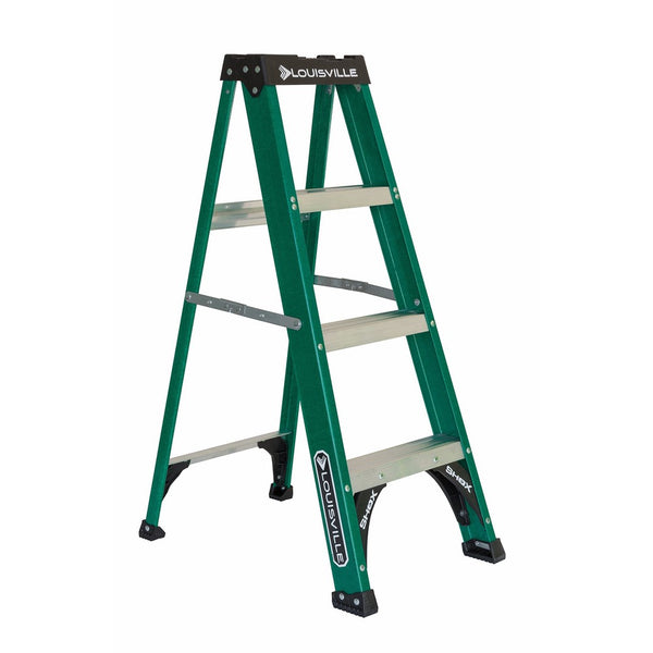 Louisville Ladder FS4004 225-Pound Duty Rating Fiberglass Step Ladder, 4-Foot