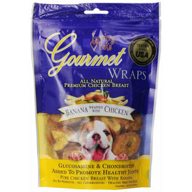 Loving Pets All Natural Premium Banana and Chicken Wraps with Glucosamine and Chondroitin Dog Treats, 6 oz