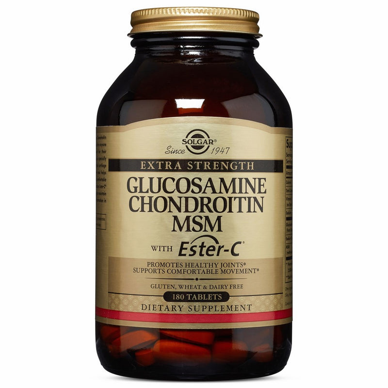 Solgar – Extra Strength Glucosamine Chondroitin MSM with Ester-C, 180 Tablets