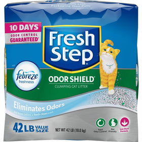 Fresh Step Odor Shield Scented Litter with the Power of Febreze, Clumping Cat Litter, 42 Pounds