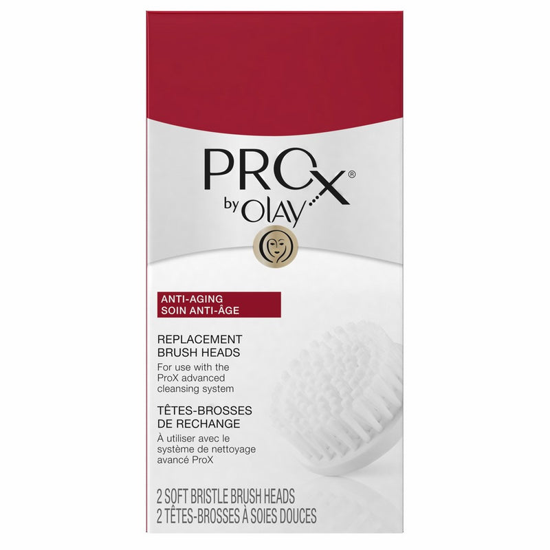 Olay ProX by Olay Advanced Facial Cleansing System Replacement Brush Heads, 2 CountPackaging may Vary