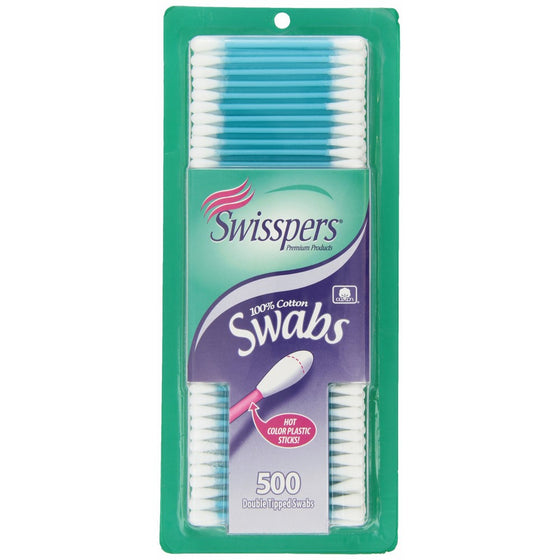 Swisspers Hot Colored Swab-500 ct