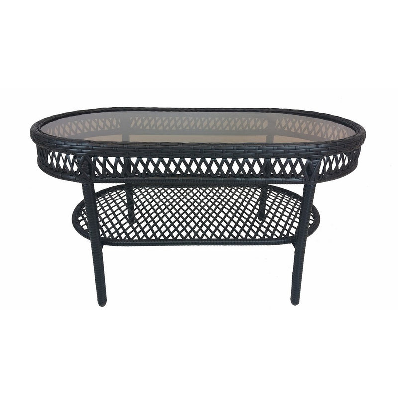 Oakland Living Elite Resin Wicker Coffee Table, 37.5 by 20-Inch