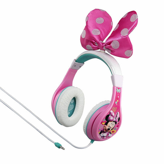 Minnie Mouse Headphones for Kids with Built in Volume Limiting Feature for Kid Friendly Safe Listening
