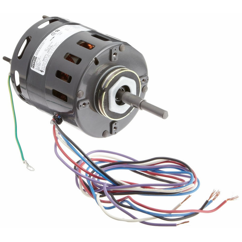 Fasco D480 4.4" Frame Open Ventilation Shaded Pole Refrigeration Fan Motor with Sleeve Bearing, 1/10 HP, 1550rpm, 115/208-230V, 60Hz, 4.5-2.2 amps, CW Rotation