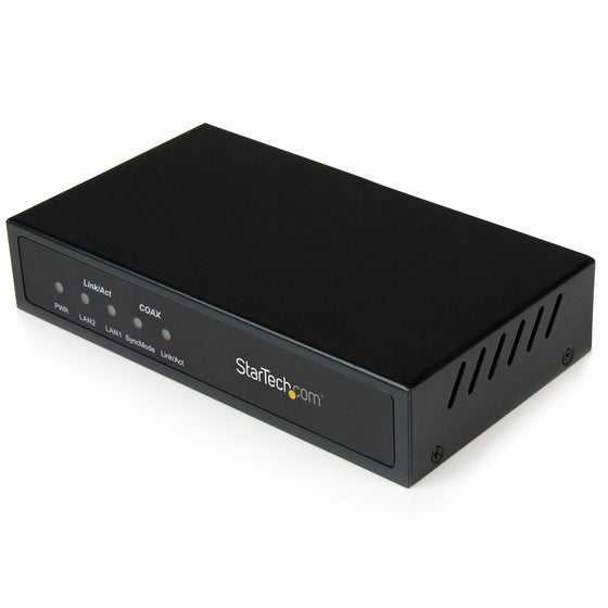 StarTech.com Gigabit Ethernet over Coaxial LAN Extender Receiver 2.4 km (1.5 mi) - IP to Coax Converter - Ethernet over RG6 Coax Receiver