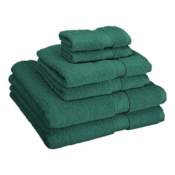 Superior 900 GSM Luxury Bathroom 6-Piece Towel Set, Made of 100% Premium Long-Staple Combed Cotton, 2 Hotel & Spa Quality Washcloths, 2 Hand Towels, and 2 Bath Towels - Teal