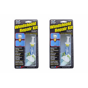 Blue-Star Fix your Windshield Do It Yourself Windshield 2 Repair Kits, Made in USA (.027 fl. oz.)