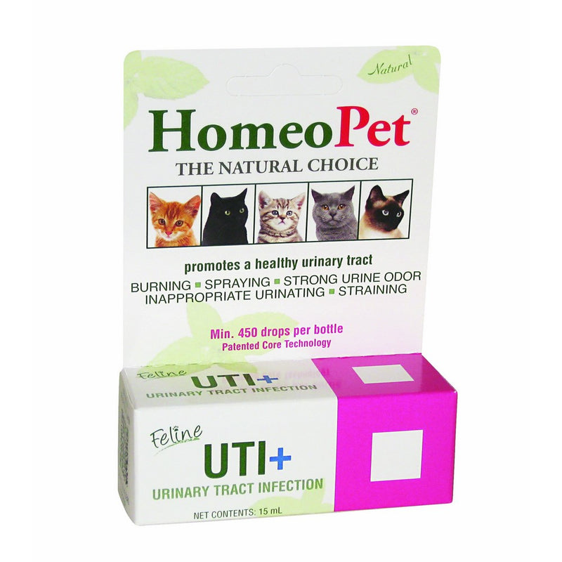 HomeoPet UTI Plus Urinary Tract Infection for Cats, 15ml