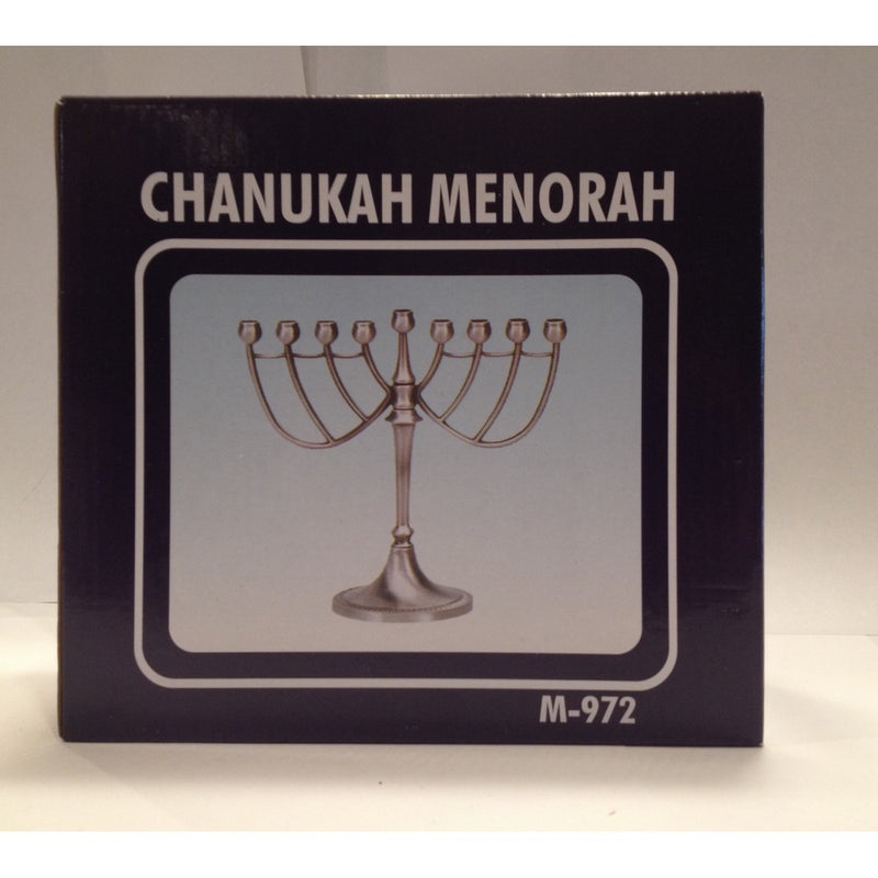 ISRAEL GIFTWARE DESIGNS M-972 6.5" Pewter Menorah