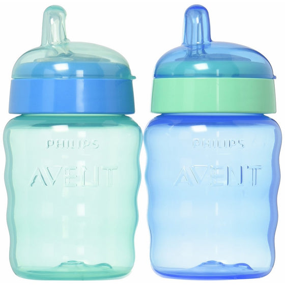 Philips Avent My Easy Sippy Cup, 9 Ounce, Blue/Green, Stage 2 (colors may vary)