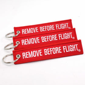 Rotary13B1 Remove Before Flight Key Chain - 3 Pack Red by