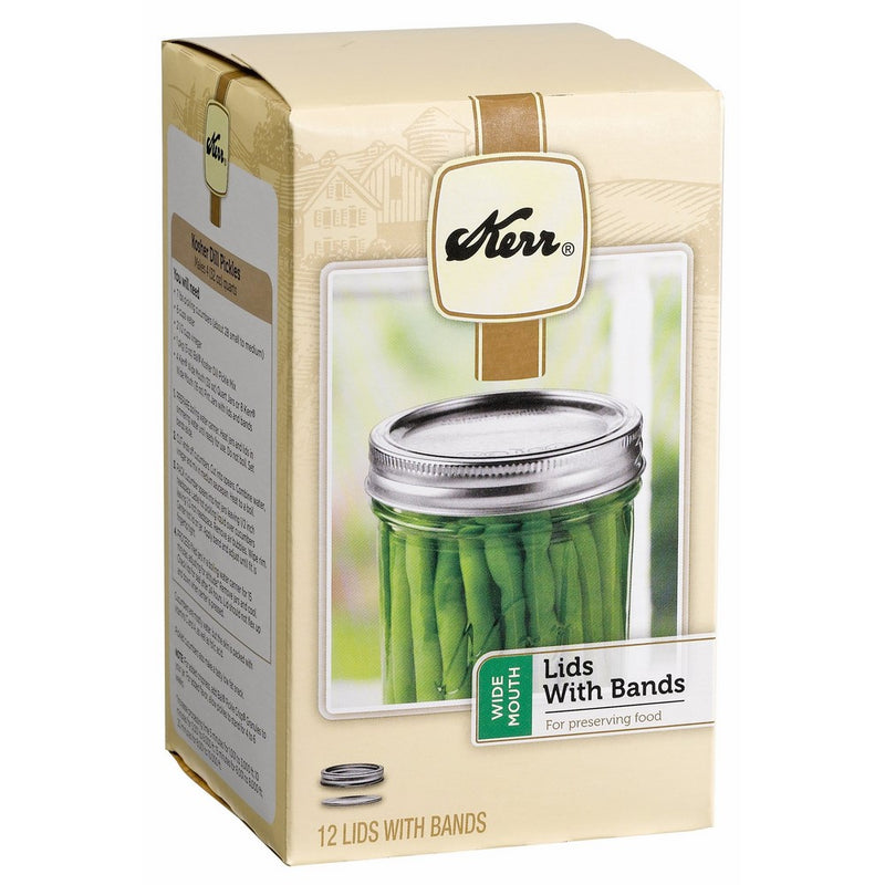 Kerr 00087 12 Count Wide Mouth Canning Jar Caps
